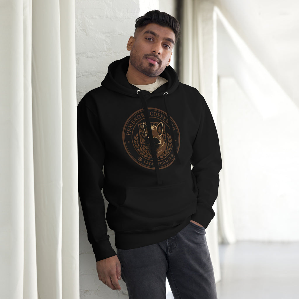 Unisex Hoodie featuring stylish design worn by a man, highlighting its soft fabric and front pouch pocket.