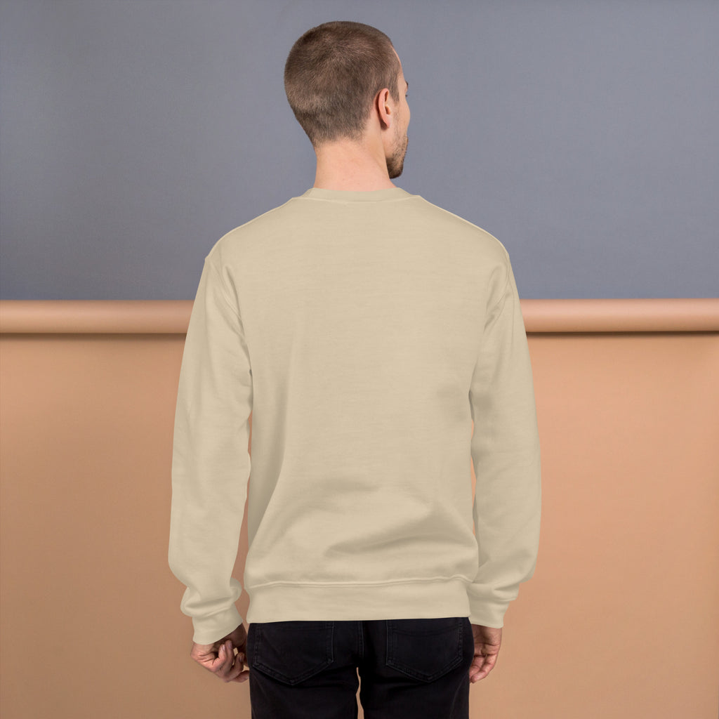 Unisex Sweatshirt in a soft beige color, featuring a classic fit and rib knit collar, ideal for colder months.