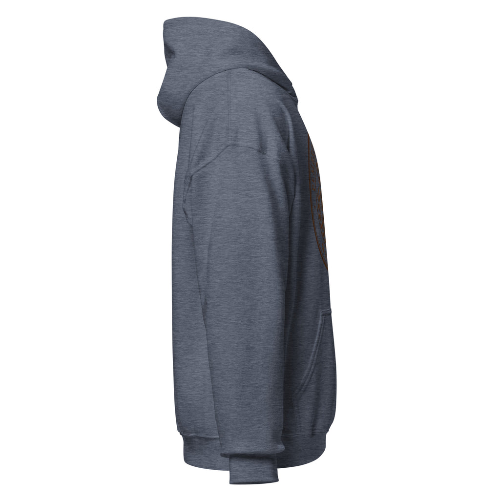 Unisex Hoodie in side view showcasing its soft fabric and stylish design for cooler evenings. Perfect cozy wear.