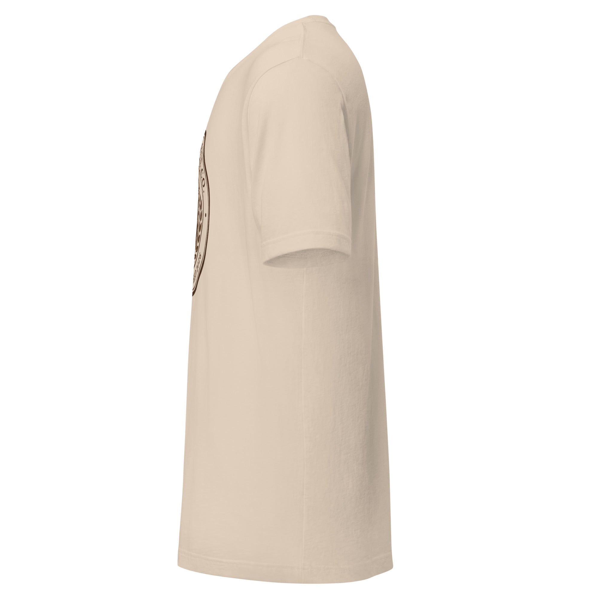 Side view of a Unisex t-shirt showcasing its soft fabric and comfortable fit.