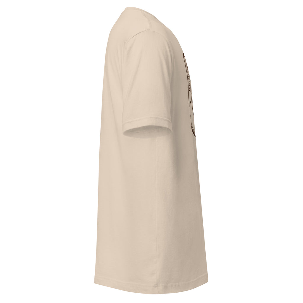 Side view of a Unisex t-shirt showcasing its soft fabric and comfortable fit.